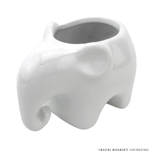 Cachepot elefante decorativo cerâmica 