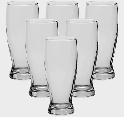 Kit 6 Copo Chopp Transparente 230ml Taça Tulipa Bar Cerveja