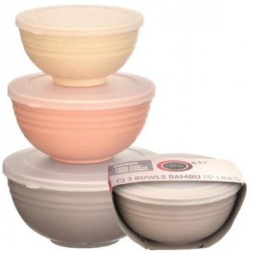 Kit 3 Bowls bambu PP 