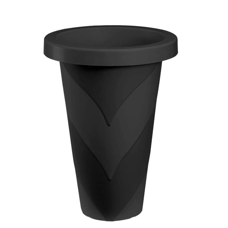 Vaso Roma redondo G preto