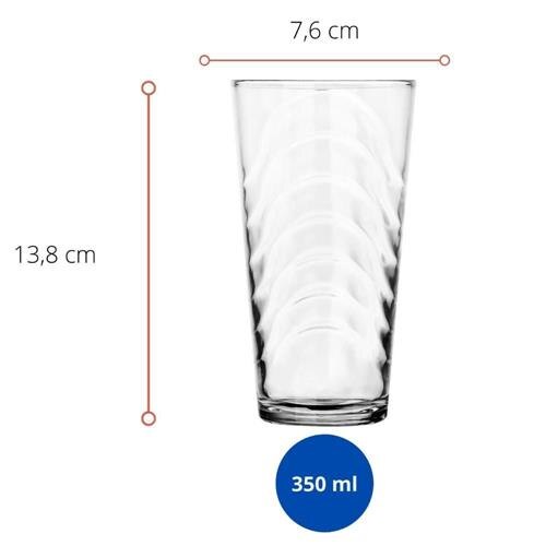 Copo Orla 350mL Long Drink Vidro Incolor Nadir