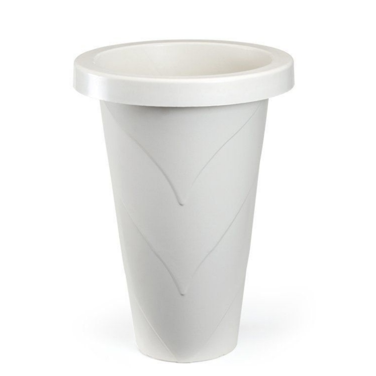 Vaso Roma redondo G branco 