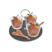 7 peças slate tapas set