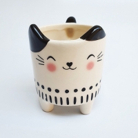 Artigo decorativo de cerâmica gatinho 