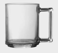 Caneca Vidro Cristal Útil Bazar 250ml